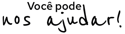 Texto sem fundo onde está escrito 'Você pode nos ajudar'